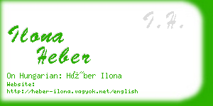 ilona heber business card